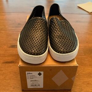 Jibs Jet Black Slip-On Flats